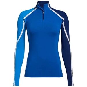 G/FORE Womens Colour Block Silky Tech Quarter Zip Golf Pullover Size L